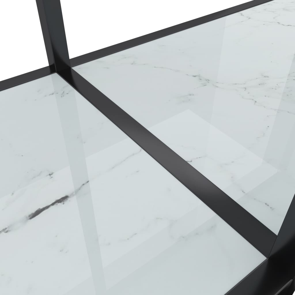 Console Table White 200x35x75.5 cm Tempered Glass - Bargainia.com - 8720286463055 - 331708