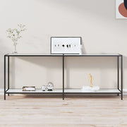 Console Table White 200x35x75.5 cm Tempered Glass - Bargainia.com - 8720286463055 - 331708