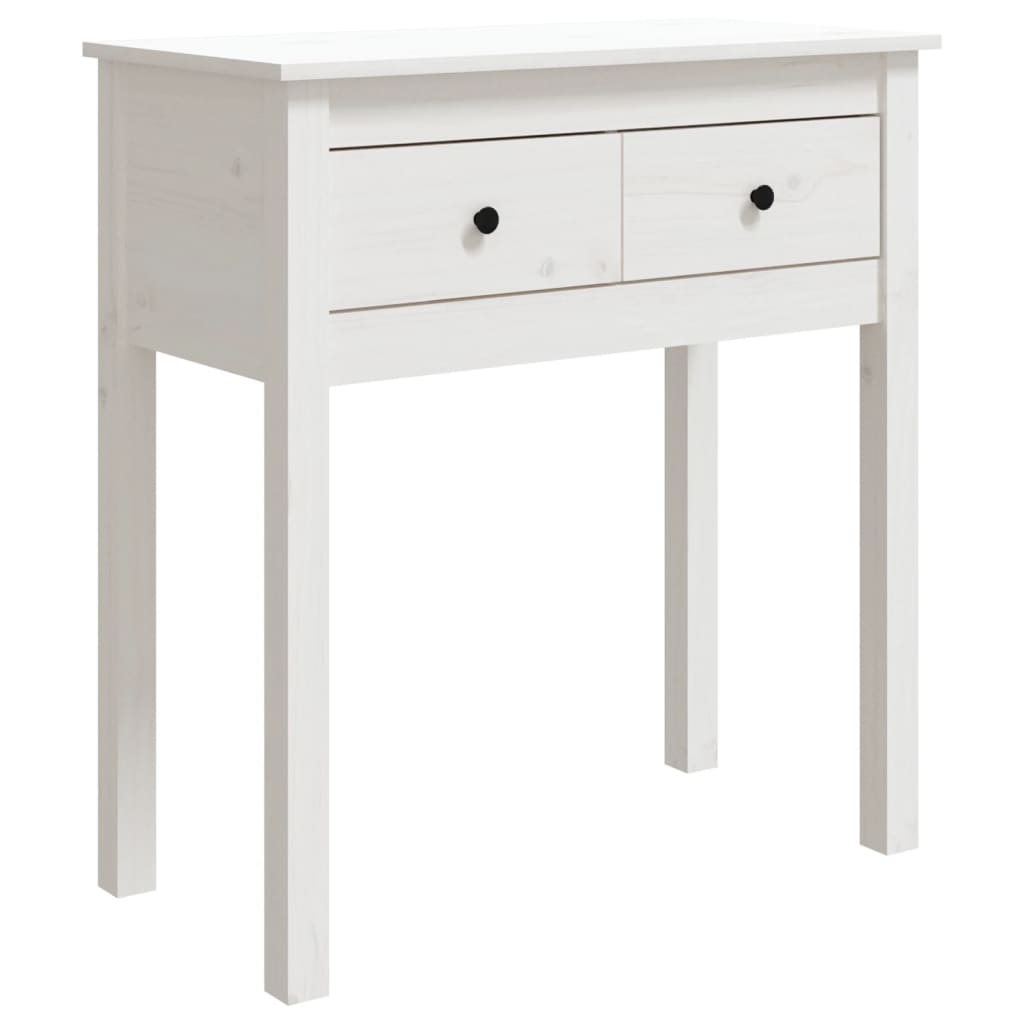Console Table White 70x35x75 cm Solid Wood Pine - Bargainia.com - 8720287189831 - 814610