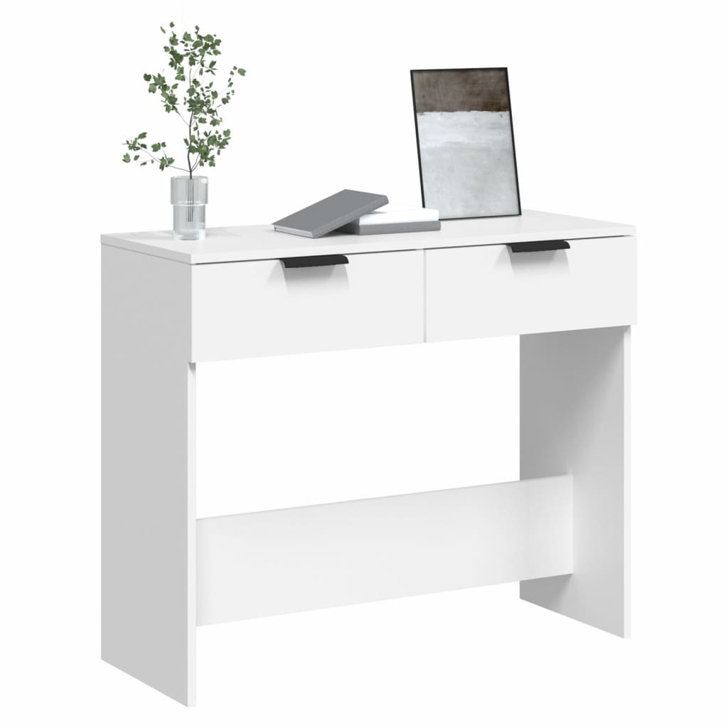 Console Table White 90x36x75 cm Engineered Wood - Bargainia.com - 8720287079224 - 811331