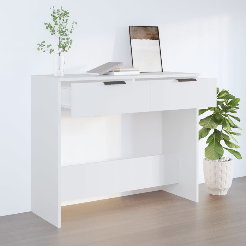 Console Table White 90x36x75 cm Engineered Wood - Bargainia.com - 8720287079224 - 811331