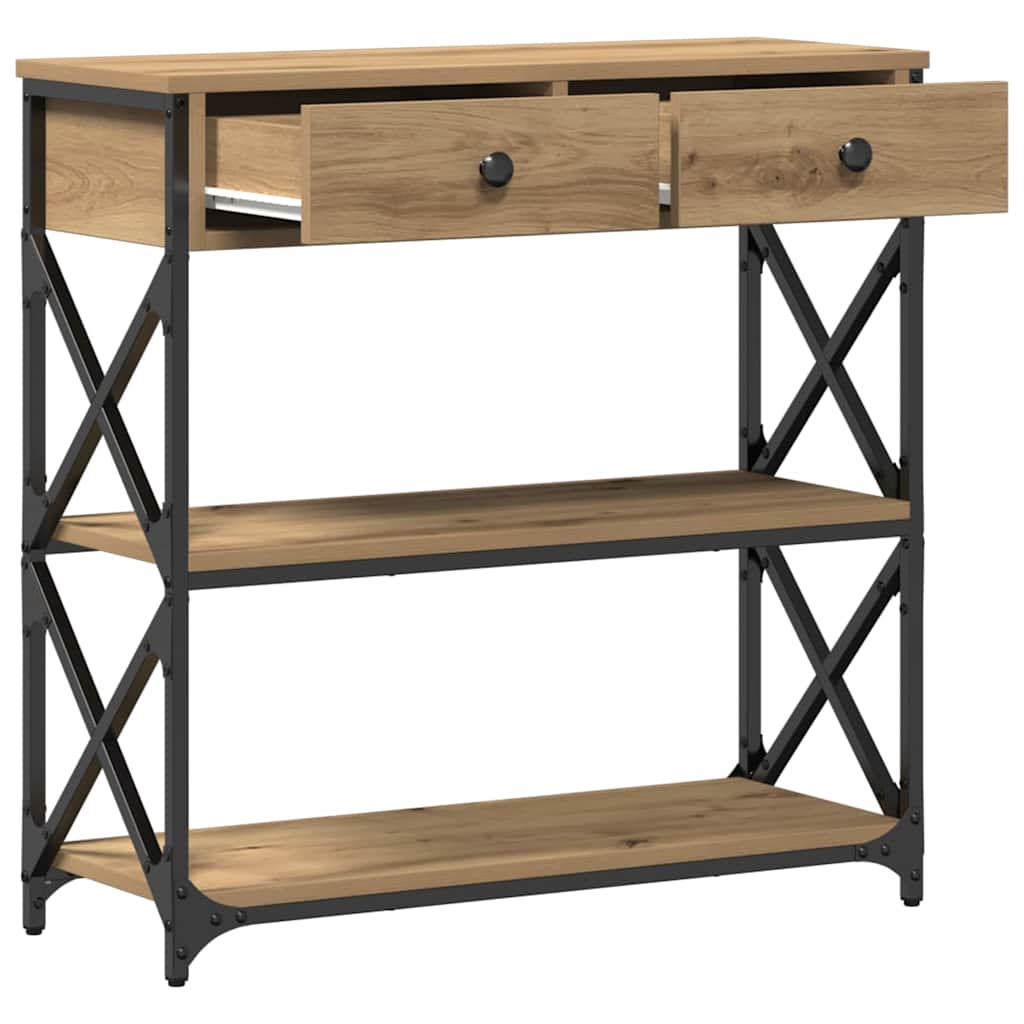 Console Table with Drawer Artisan oak 75 x 28 x 75 cm - Bargainia.com - 8721158793973 - 863536
