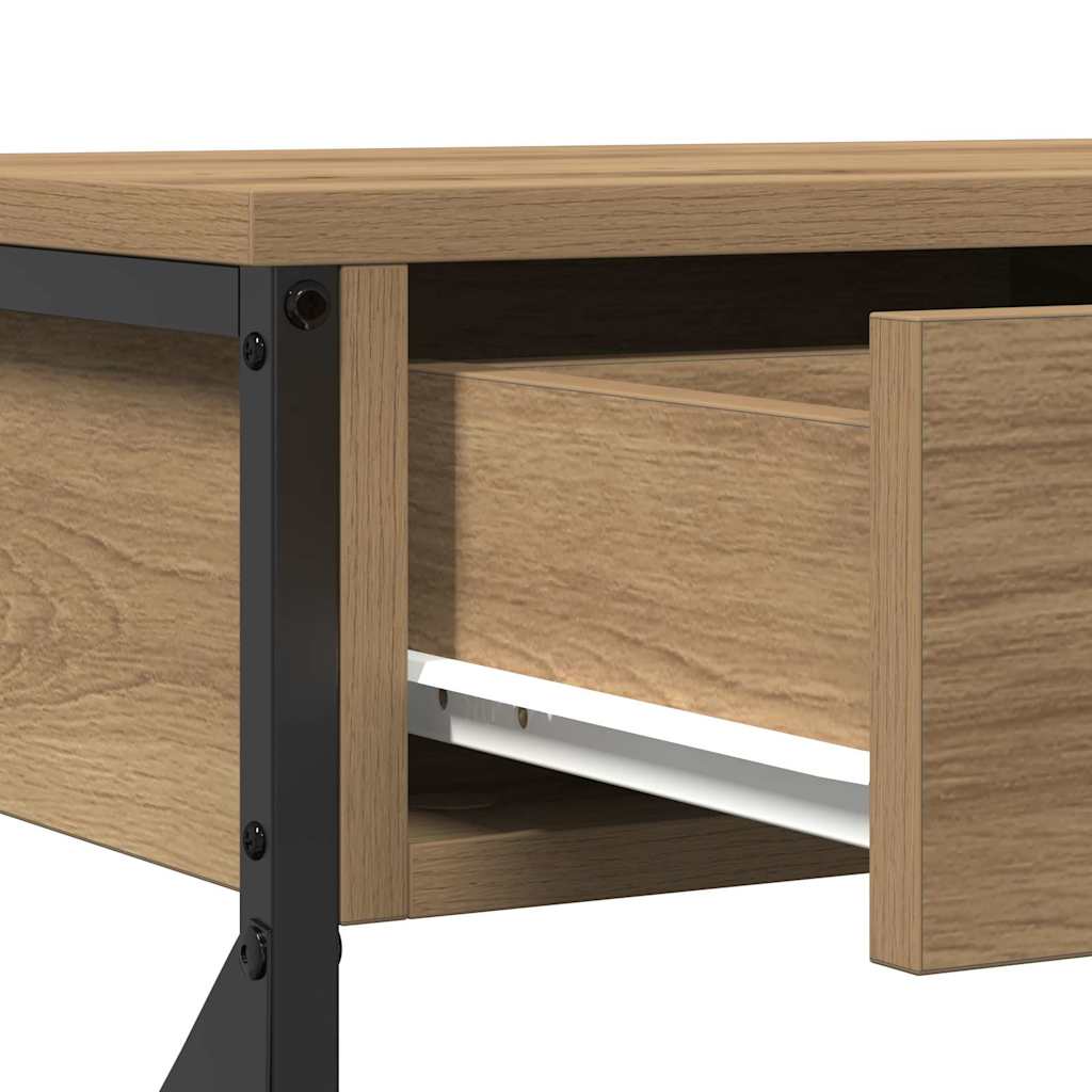 Console Table with Drawer Artisan oak 75 x 28 x 75 cm - Bargainia.com - 8721158793973 - 863536