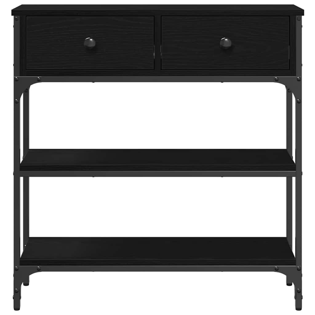 Console Table with Drawer Black oak 72.5 x 25 x 75 cm - Bargainia.com - 8721158793829 - 863521