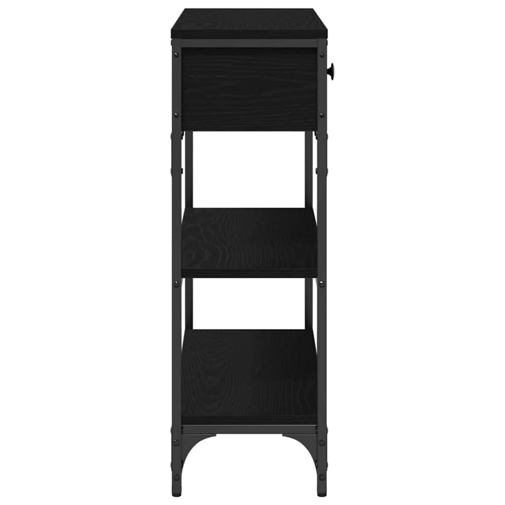 Console Table with Drawer Black oak 72.5 x 25 x 75 cm - Bargainia.com - 8721158793829 - 863521