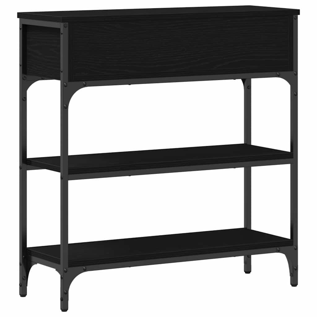 Console Table with Drawer Black oak 72.5 x 25 x 75 cm - Bargainia.com - 8721158793829 - 863521