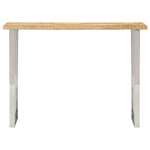 Console Table with Live Edge 105x33x76 cm Solid Wood Mango - Bargainia.com - 