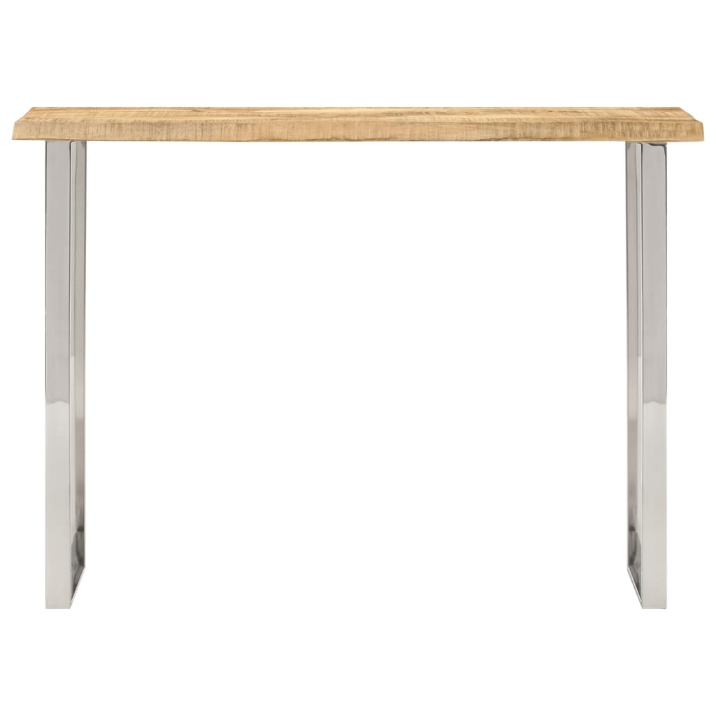 Console Table with Live Edge 105x33x76 cm Solid Wood Mango - Bargainia.com - 
