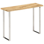 Console Table with Live Edge 105x33x76 cm Solid Wood Mango - Bargainia.com - 