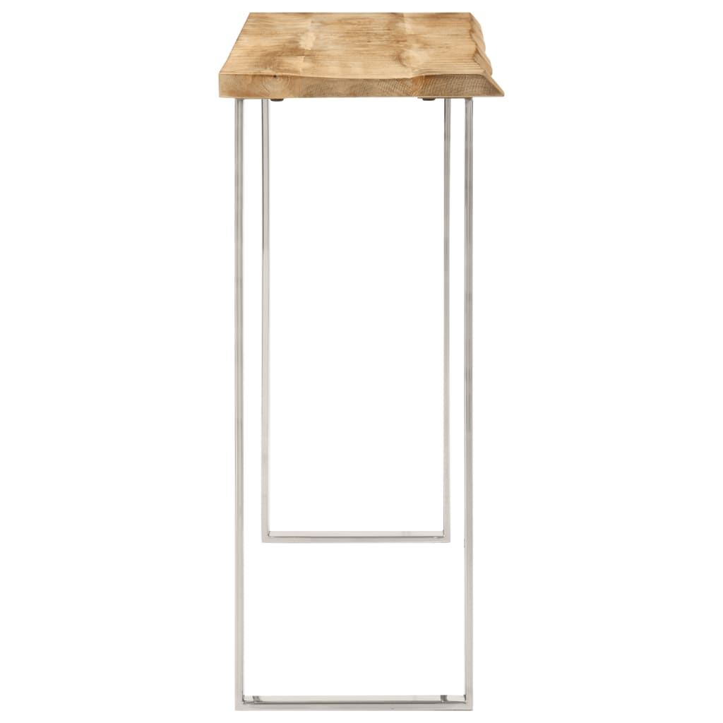 Console Table with Live Edge 105x33x76 cm Solid Wood Mango - Bargainia.com - 