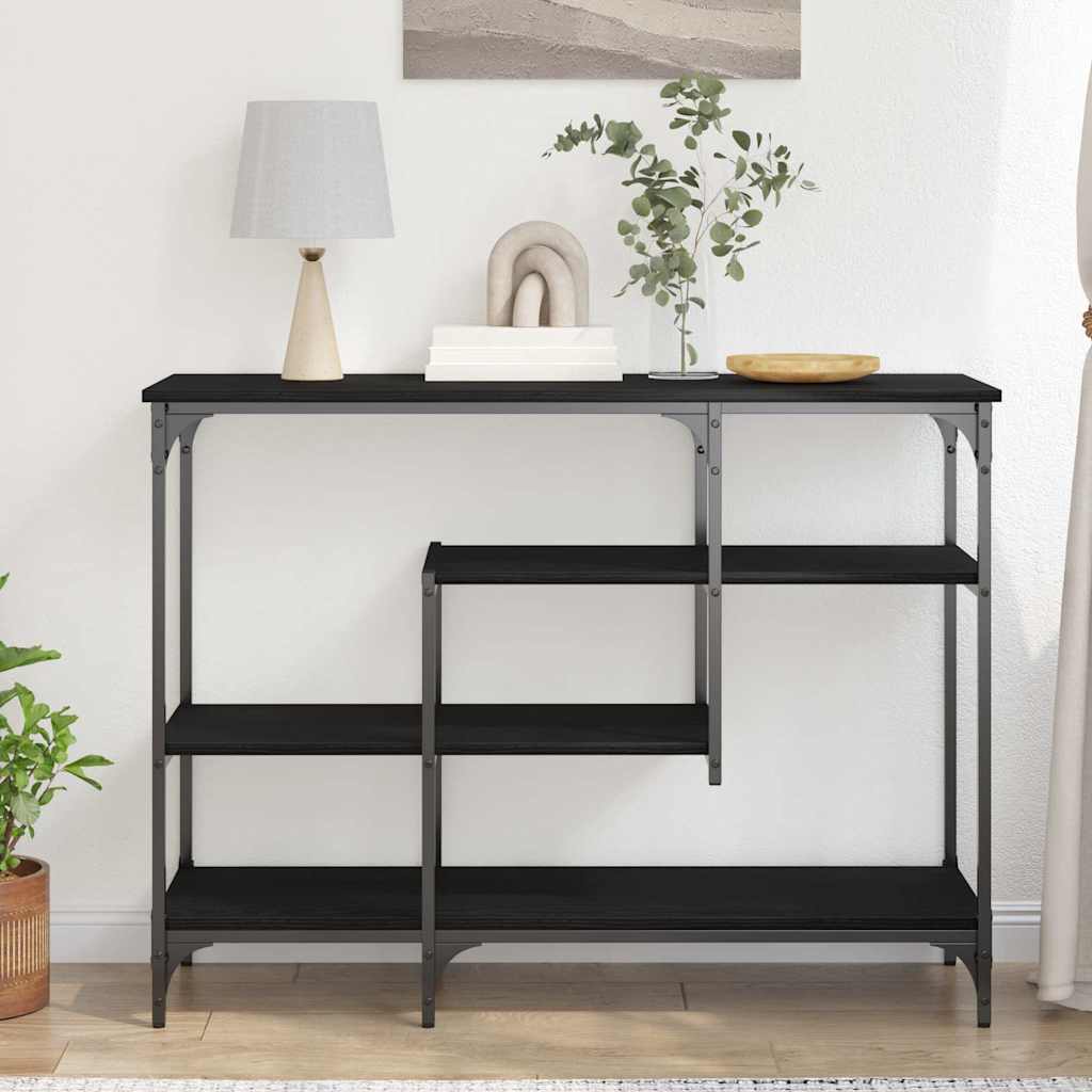 Console Table with Shelf Black oak 100 x 35 x 75 cm - Bargainia.com - 8721158794178 - 863561