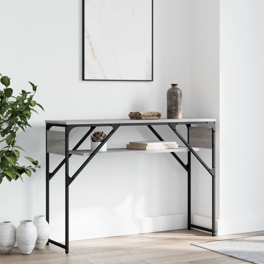 Console Table with Shelf Grey Sonoma 105x30x75cm Engineered Wood - Bargainia.com - 8721012195776 - 837795
