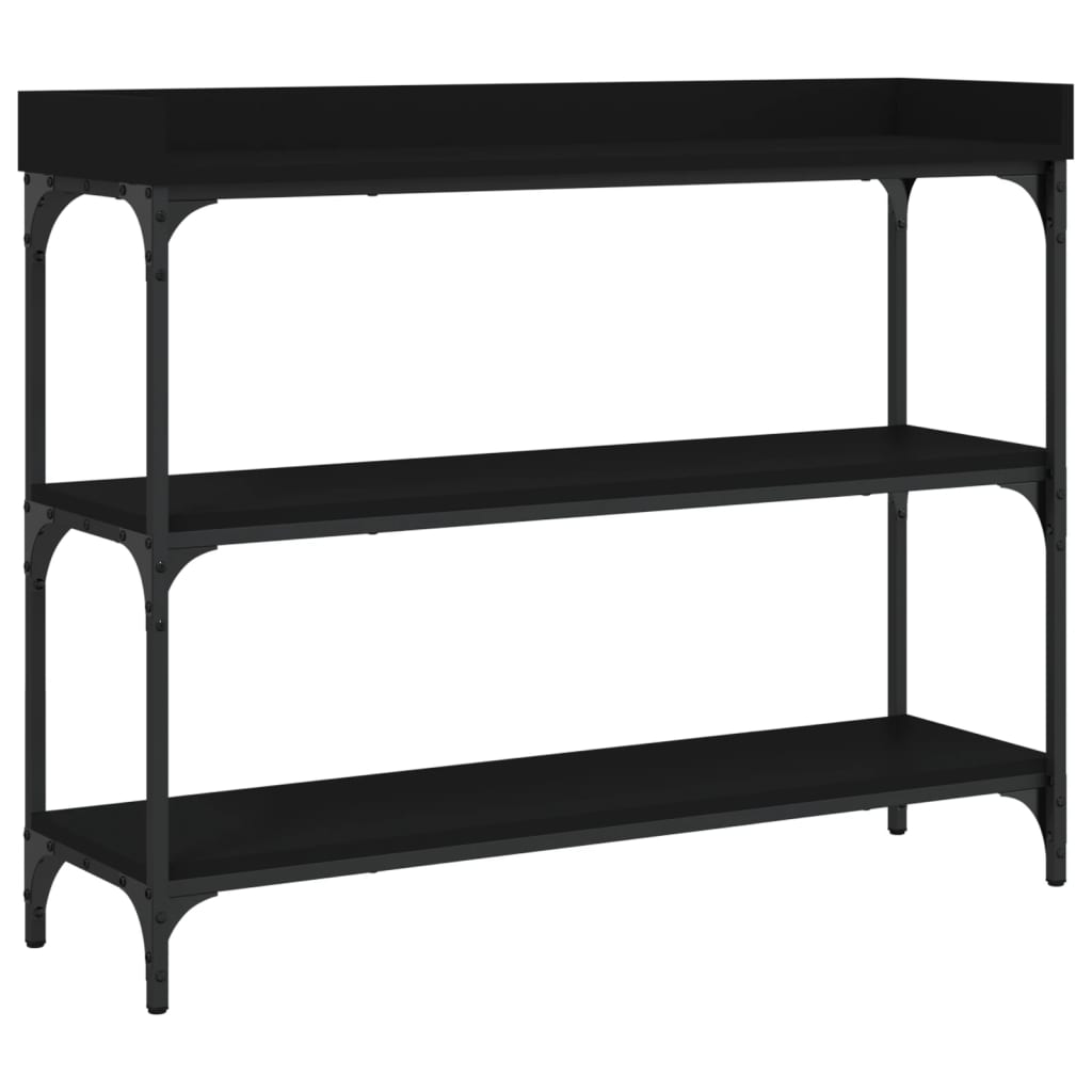 Console Table with Shelves Black 100x30x80 cm - Bargainia.com - 8721012195899 - 837807