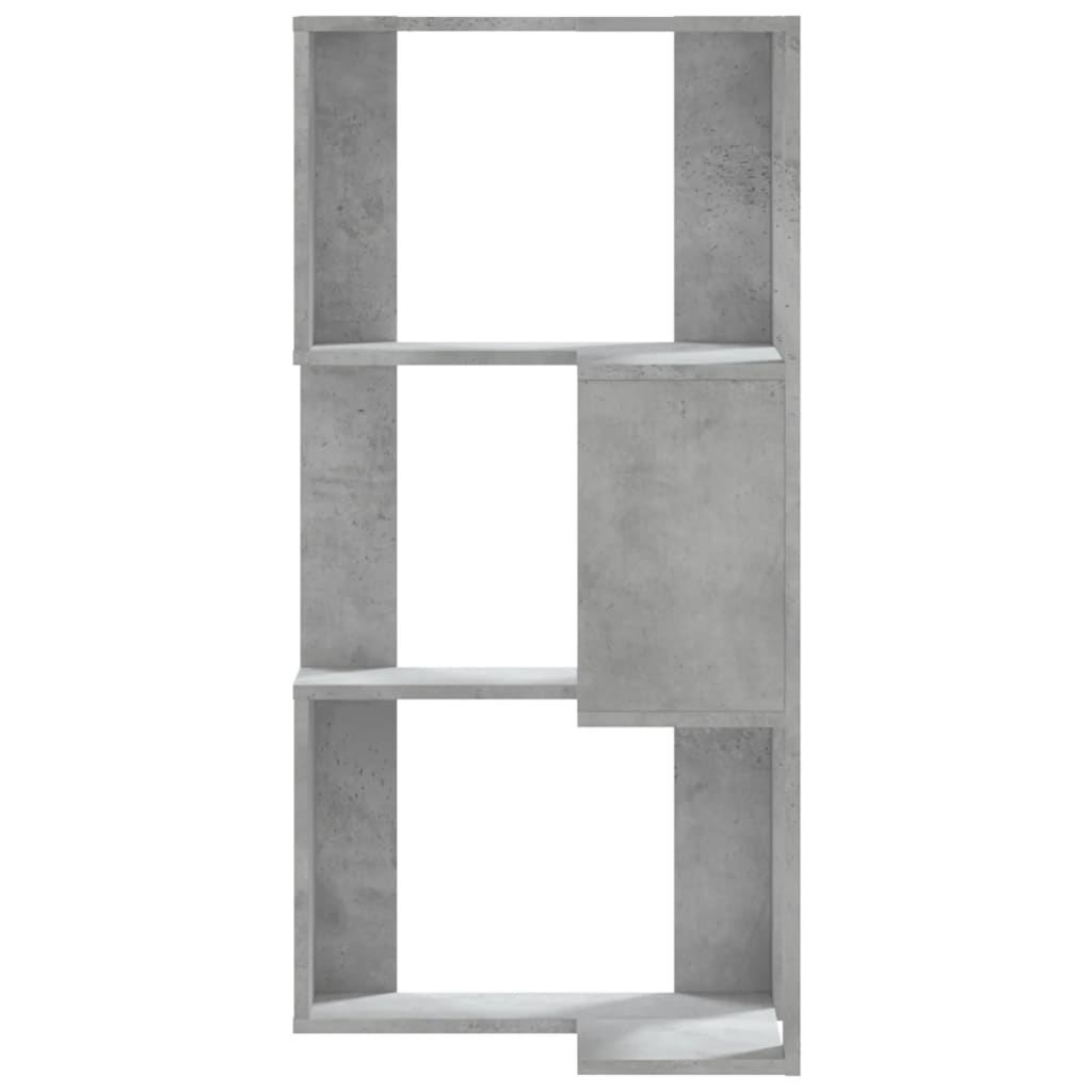 Corner Bookcase 3 - Tier Concrete Grey 50x50x102 cm Engineered Wood - Bargainia.com - 8721102948510 - 852594