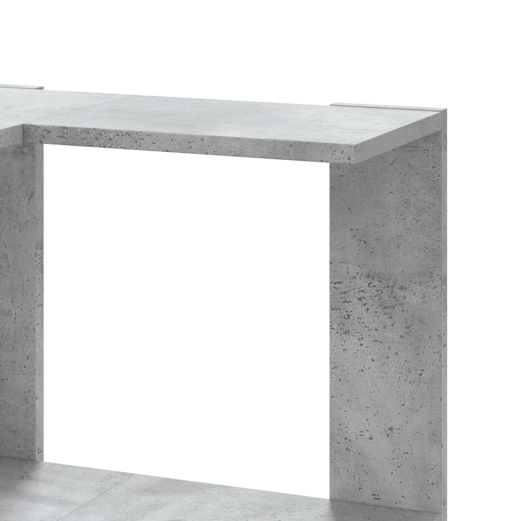 Corner Bookcase 3 - Tier Concrete Grey 50x50x102 cm Engineered Wood - Bargainia.com - 8721102948510 - 852594