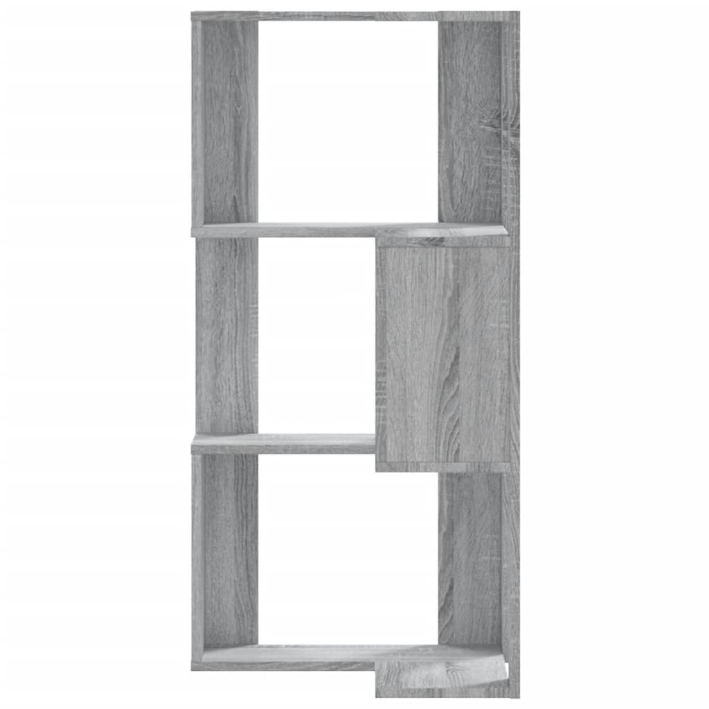 Corner Bookcase 3 - Tier Grey Sonoma 50x50x102 cm Engineered Wood - Bargainia.com - 8721102948534 - 852596