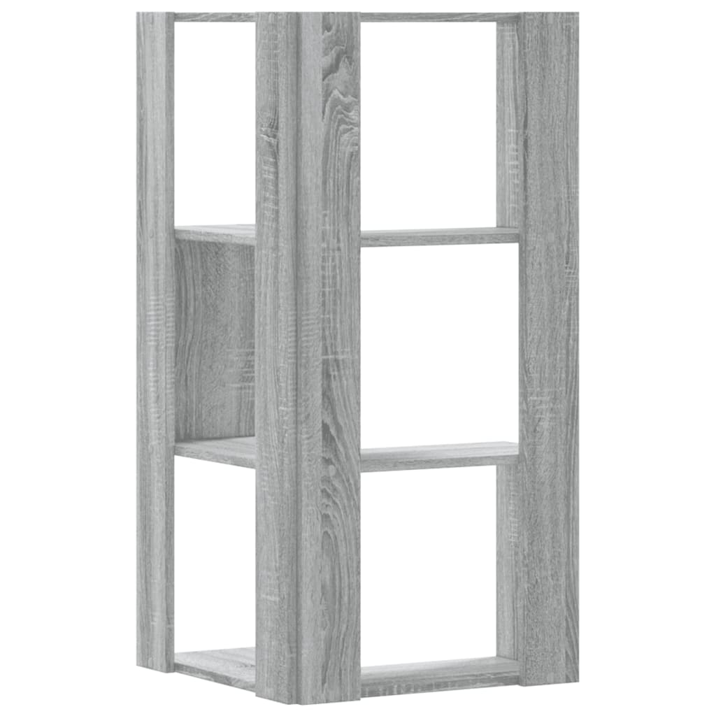 Corner Bookcase 3 - Tier Grey Sonoma 50x50x102 cm Engineered Wood - Bargainia.com - 8721102948534 - 852596