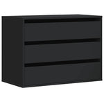 Corner Chest of Drawers Black 80x41x58 cm Engineered Wood - Bargainia.com - 