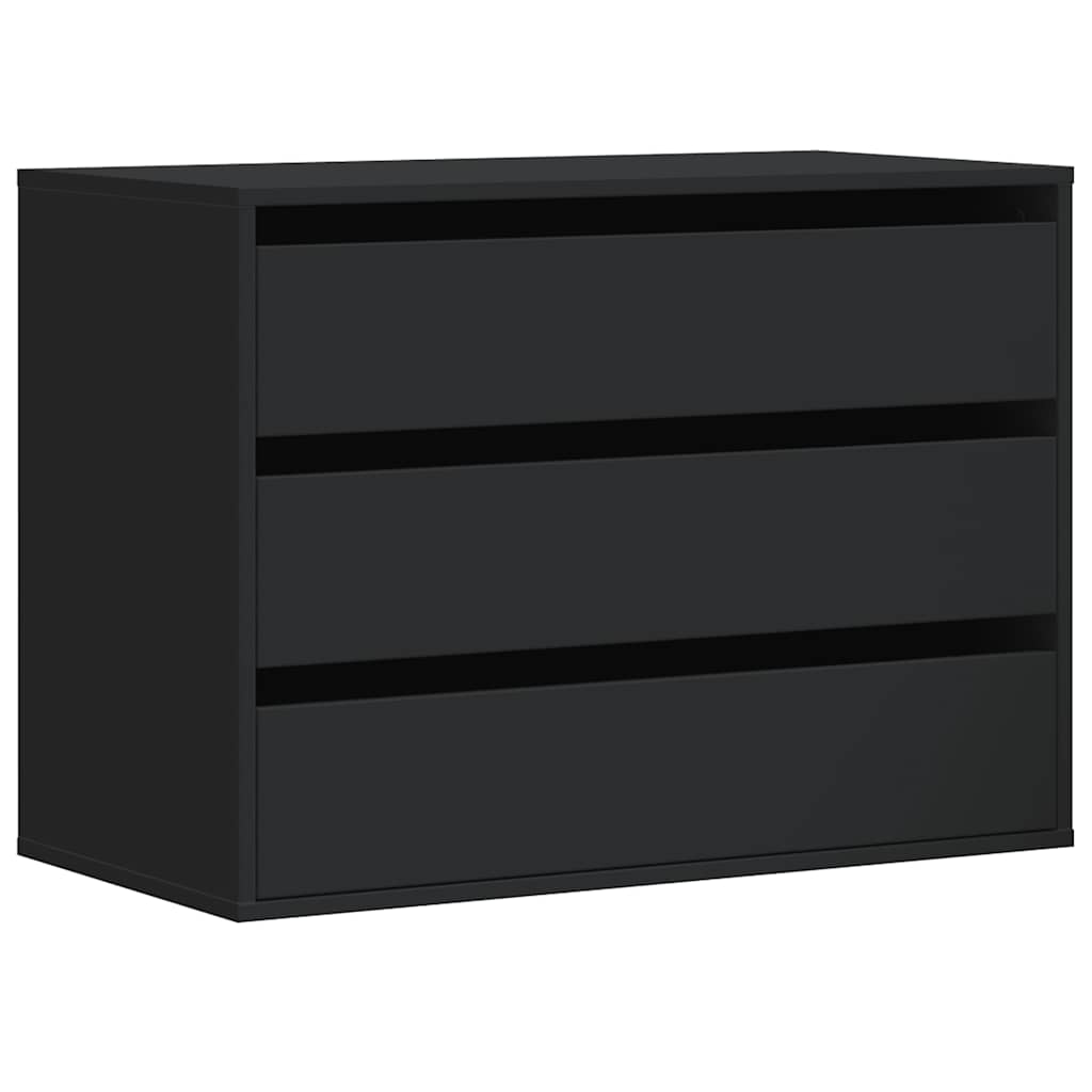 Corner Chest of Drawers Black 80x41x58 cm Engineered Wood - Bargainia.com - 