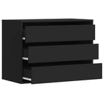 Corner Chest of Drawers Black 80x41x58 cm Engineered Wood - Bargainia.com - 