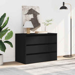 Corner Chest of Drawers Black 80x41x58 cm Engineered Wood - Bargainia.com - 