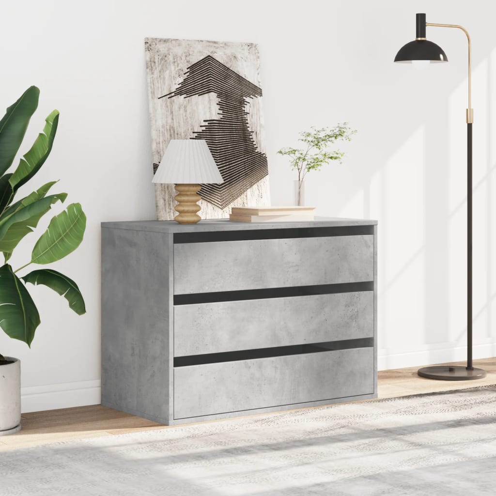 Corner Chest of Drawers Concrete Grey 80x41x58 cm Engineered Wood - Bargainia.com - 8721102951121 - 852855