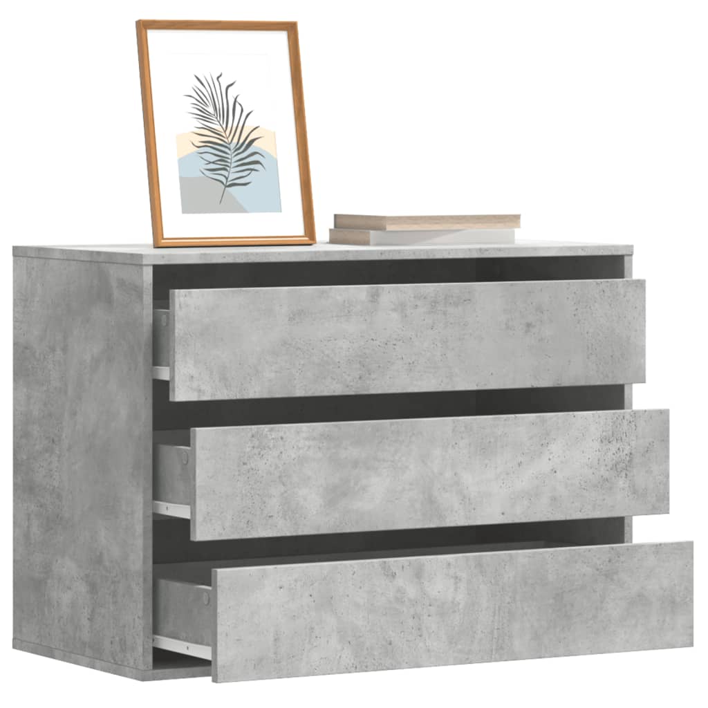 Corner Chest of Drawers Concrete Grey 80x41x58 cm Engineered Wood - Bargainia.com - 8721102951121 - 852855