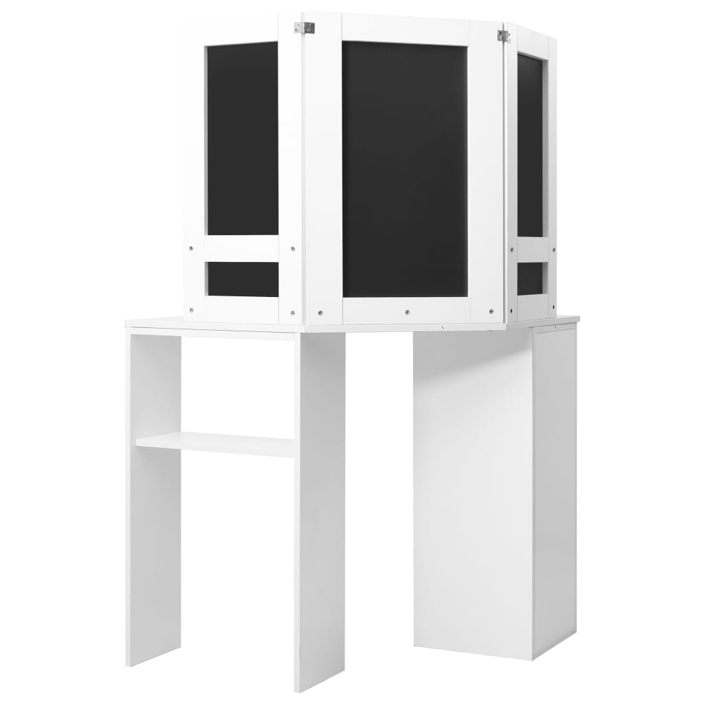 Corner Dressing Table Cosmetic Table Make - up Table White - Bargainia.com - 8720286039977 - 288451