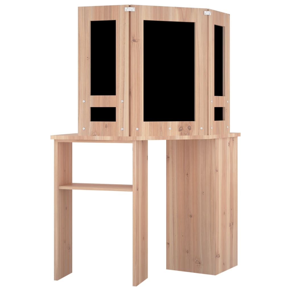 Corner Dressing Table with LED Oak 111x54x141.5 cm - Bargainia.com - 8720286332962 - 326533