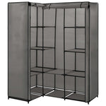 Corner Wardrobe Grey 130x87x169 cm - Bargainia.com - 