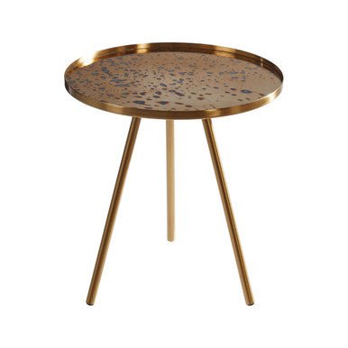 Corra Gold Finish Side Table - Bargainia.com - 5018705440781