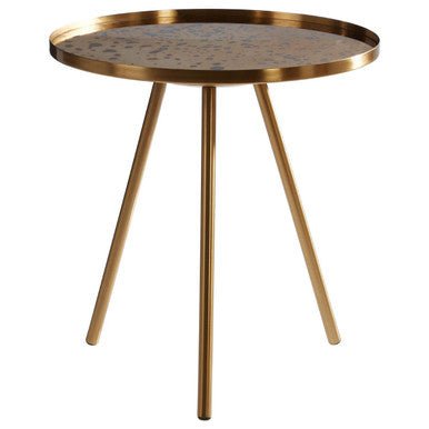 Corra Gold Finish Side Table - Bargainia.com - 5018705440781