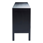 Corso Black Sideboard with 3 Rattan Doors - Bargainia.com - 5018705482538