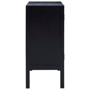 Corso Black Sideboard with Two Rattan Doors - Bargainia.com - 5018705482521