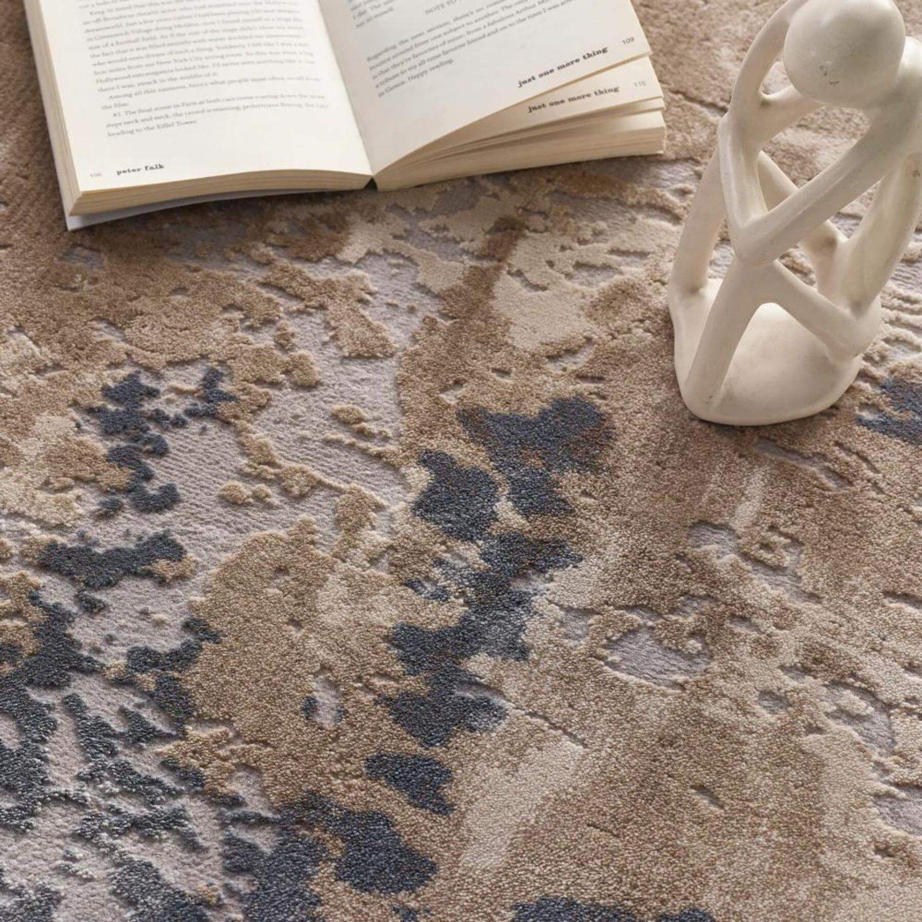 Cosimo Beige/Grey Distressed Modern Rug - Bargainia.com - 5026134561830 - COSIMO_BLUGRE_080X150