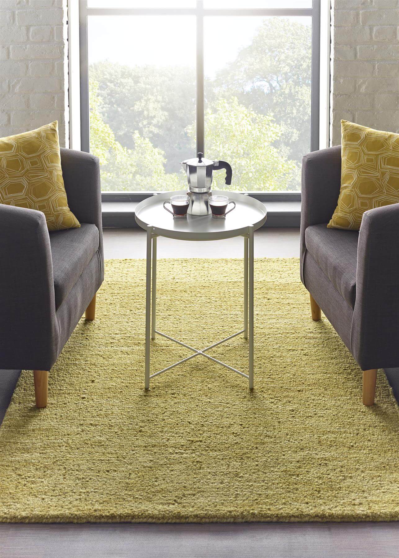Country Autumn Gold Solid Wool Rug - Bargainia.com - 