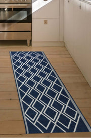 County Diamonds Indoor/Outdoor Rug | 11651A - Bargainia.com - 5053095227413 - 11651A-NAVY-067/200