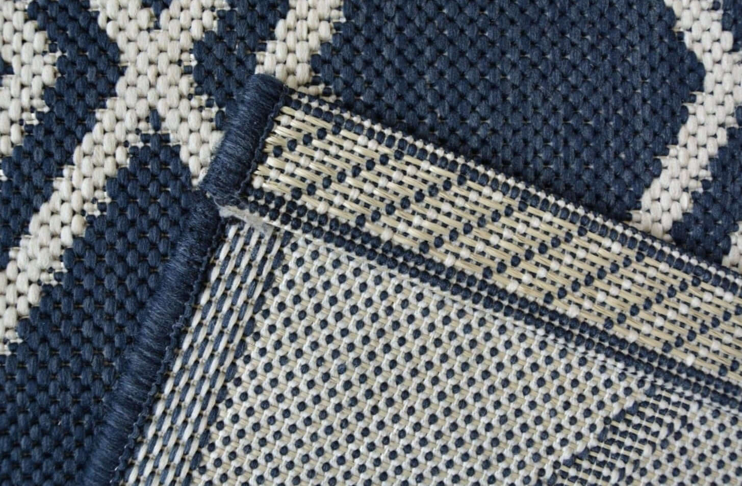 County Diamonds Indoor/Outdoor Rug | 11651A - Bargainia.com - 5053095227420 - 11651A-NAVY-080/150