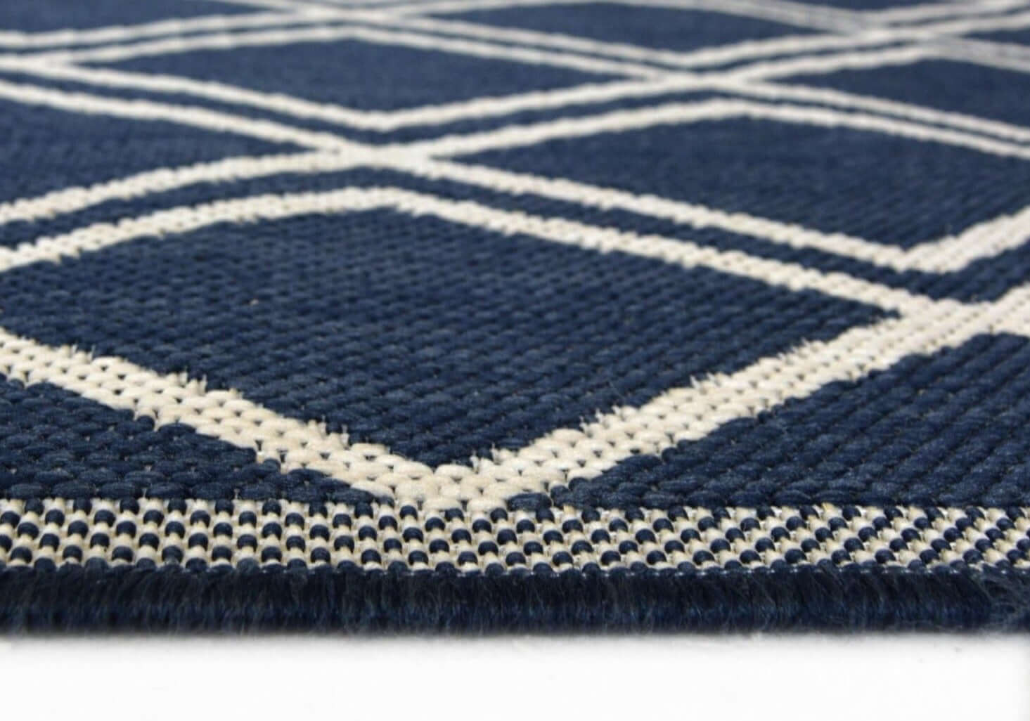 County Diamonds Indoor/Outdoor Rug | 11651A - Bargainia.com - 5053095227420 - 11651A-NAVY-080/150