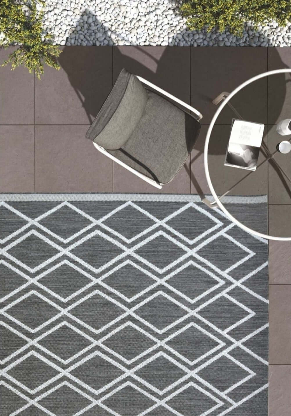 County Diamonds Indoor/Outdoor Rug | 11651A - Bargainia.com - 5053095227468 - 11651A-ANTHR080/150