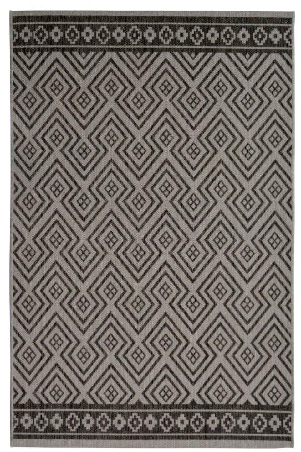 County Geo Grey Indoor/Outdoor Rug | 11344A - Bargainia.com - 5053095226317 - 11344A-GREY080/150