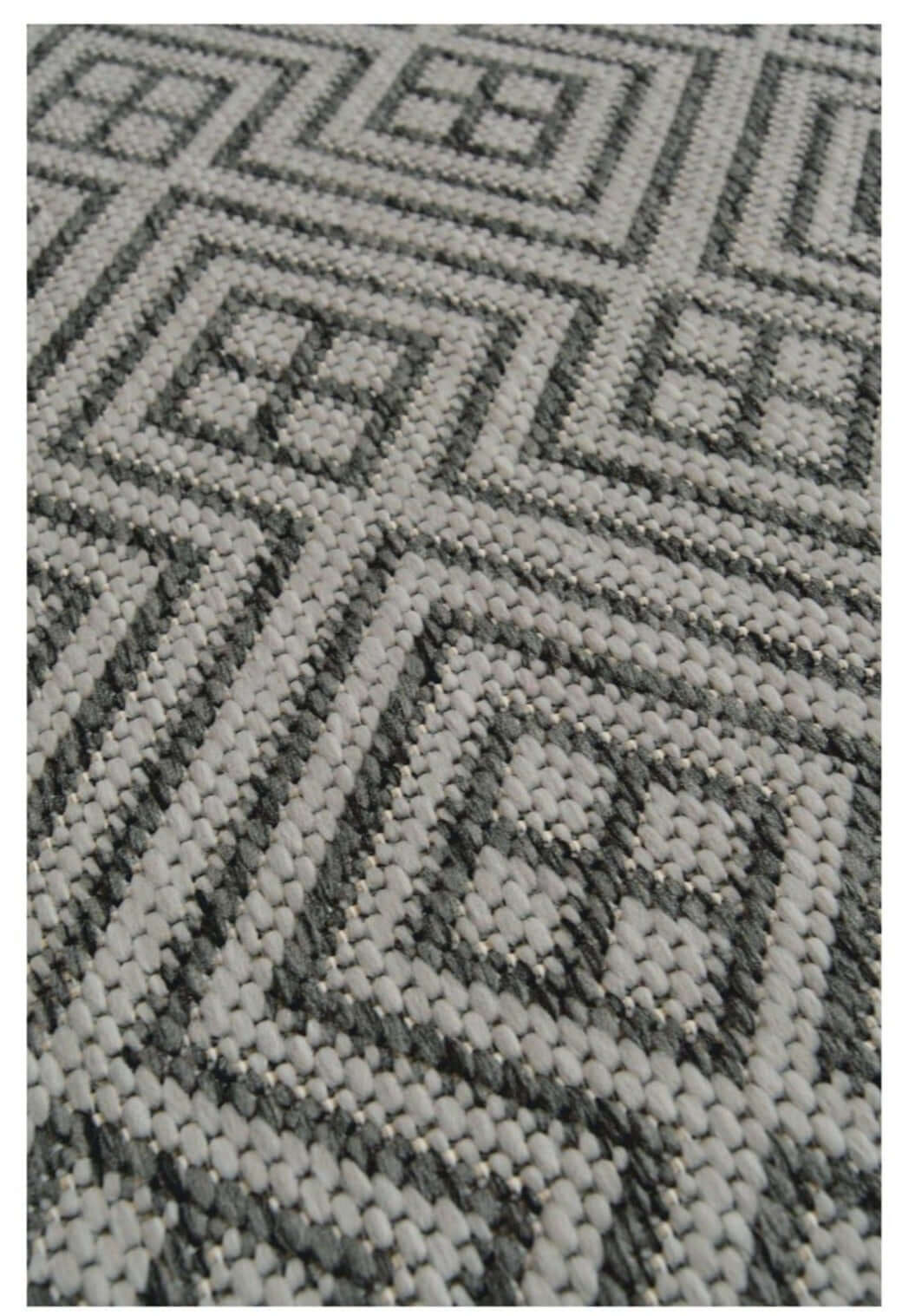County Geo Grey Indoor/Outdoor Rug | 11344A - Bargainia.com - 5053095226317 - 11344A-GREY080/150