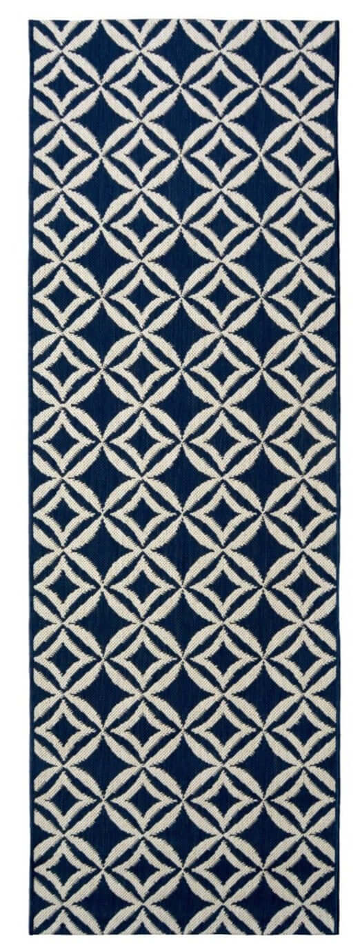 County Geo Indoor/Outdoor Rug | 11419A - Bargainia.com - 5053095227529 - 11419A-NAVY067/200