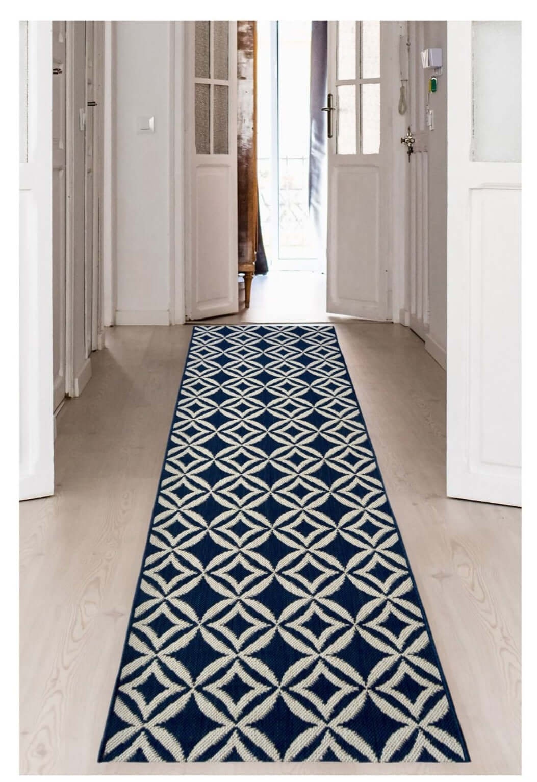 County Geo Indoor/Outdoor Rug | 11419A - Bargainia.com - 5053095227529 - 11419A-NAVY067/200