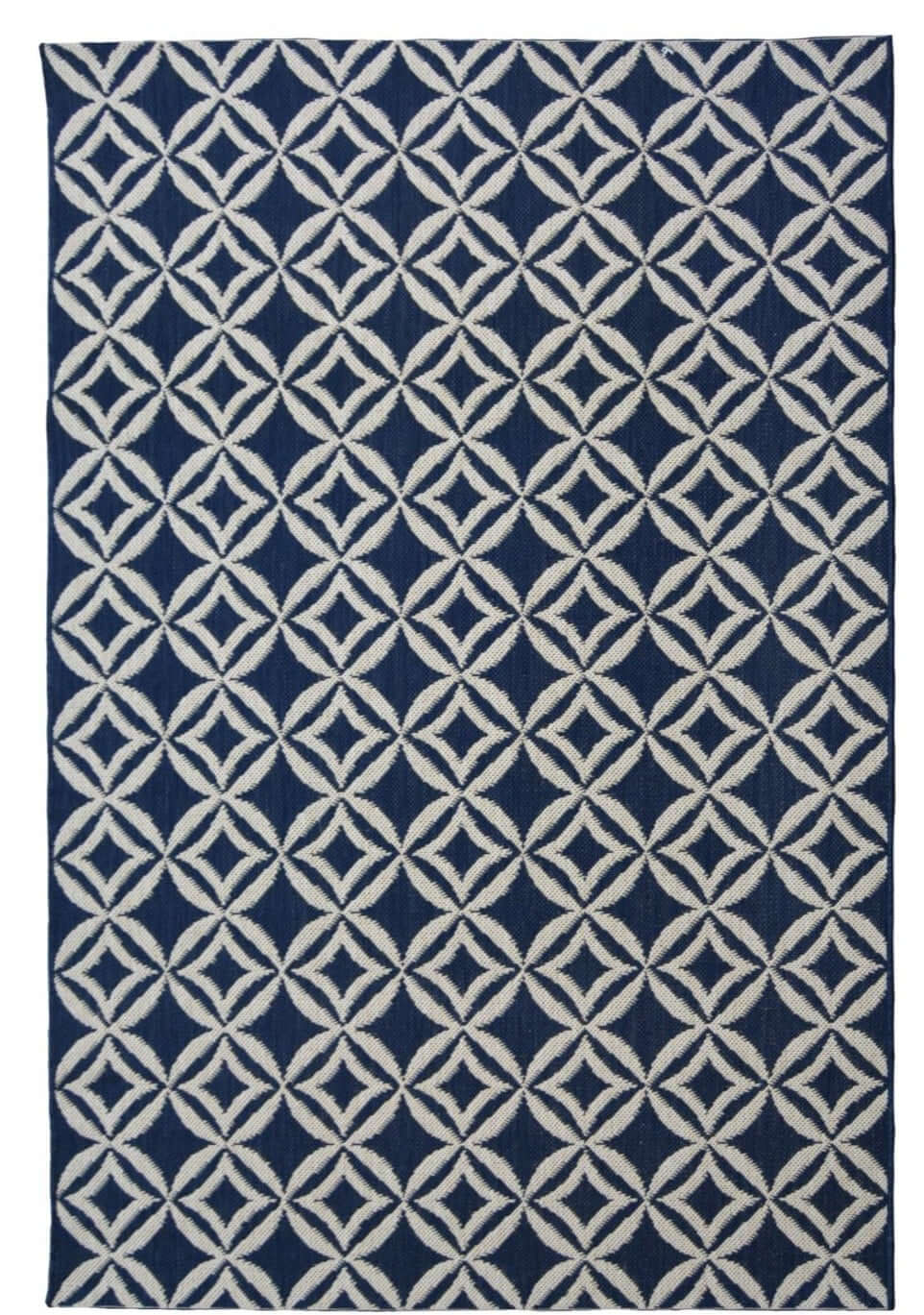 County Geo Indoor/Outdoor Rug | 11419A - Bargainia.com - 5053095227536 - 11419A-NAVY080/150