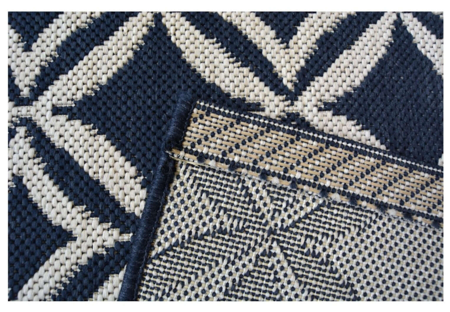 County Geo Indoor/Outdoor Rug | 11419A - Bargainia.com - 5053095227536 - 11419A-NAVY080/150