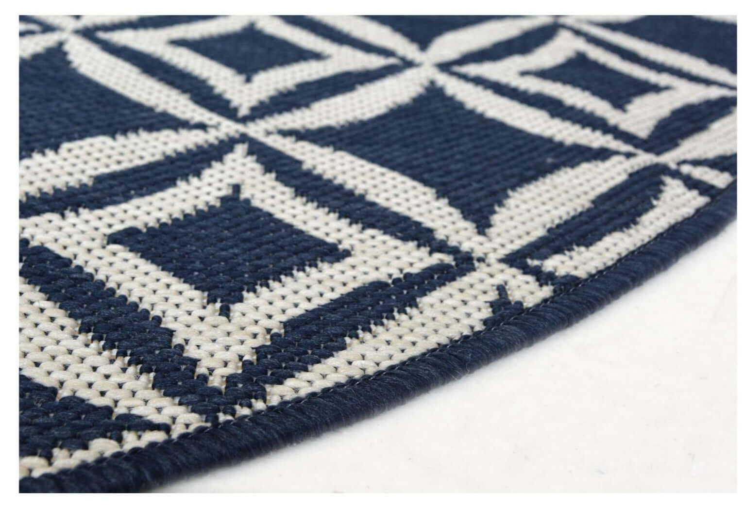 County Geo Indoor/Outdoor Rug | 11419A - Bargainia.com - 5053095227536 - 11419A-NAVY080/150