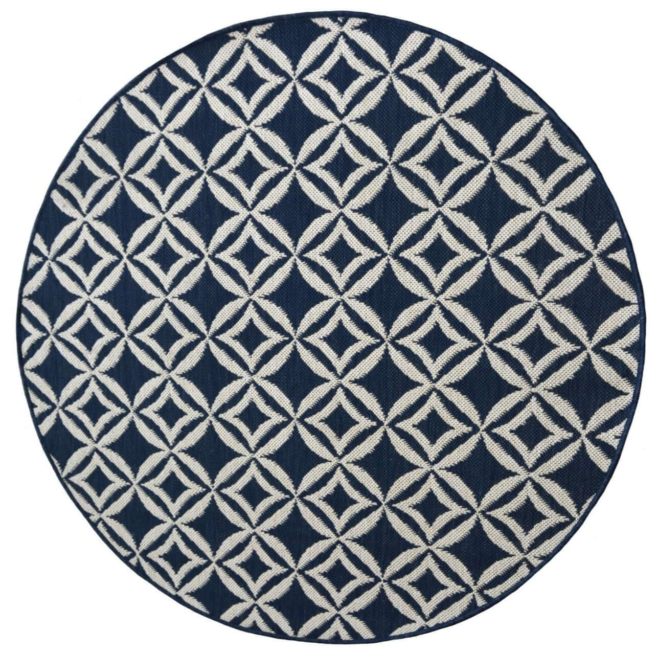County Geo Indoor/Outdoor Rug | 11419A - Bargainia.com - 5053095227543 - 11419A-NAVY120/120