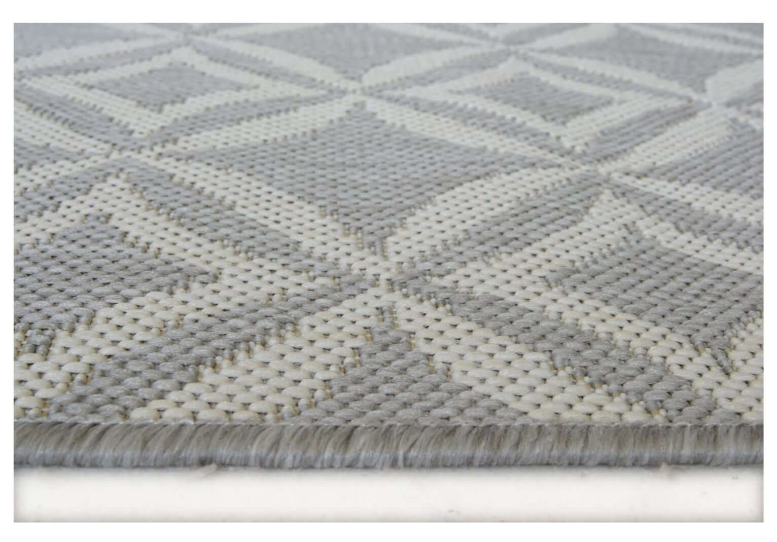 County Geo Indoor/Outdoor Rug | 11419A - Bargainia.com - 5053095227581 - 11419A-GREY080/150