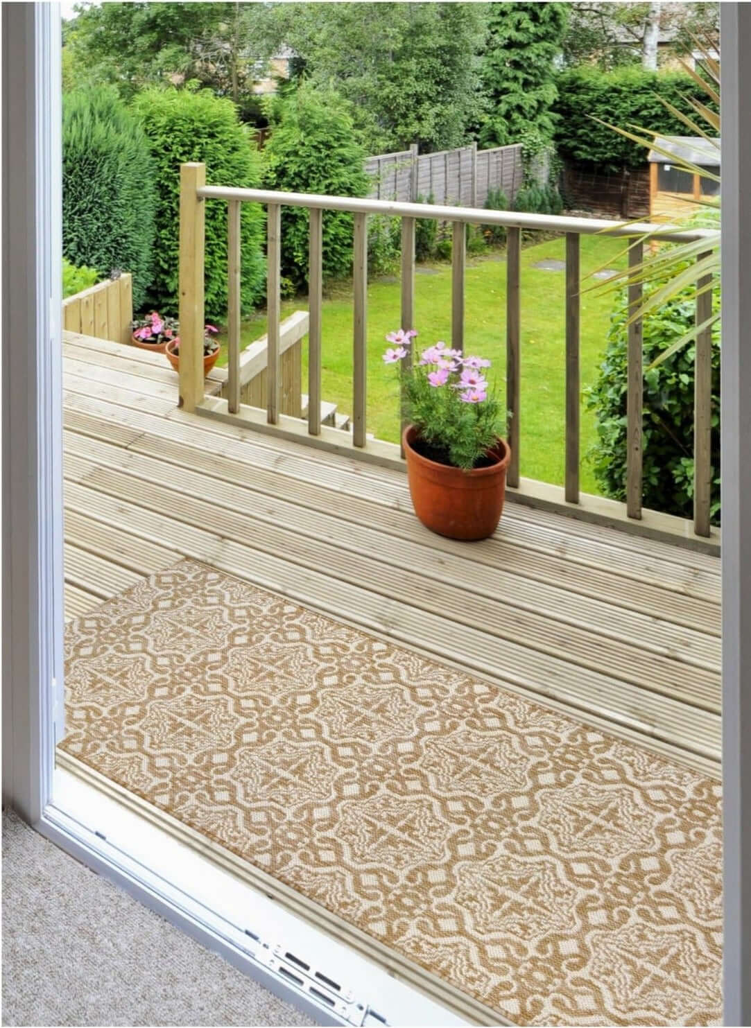 County Victorian Indoor/Outdoor Rug | 11647A - Bargainia.com - 5053095223439 - 11647A-NATUR120/170